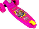 TROTINETE DE 3 RODAS COM LUZES LED E ASSENTO ROSA