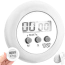 TEMPORIZADOR DIGITAL MAGNÉTICO DE COZINHA BRANCO