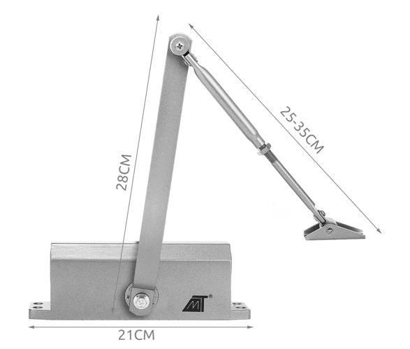 MOLA HIDRÁULICA 80KG PARA PORTA CINZENTO