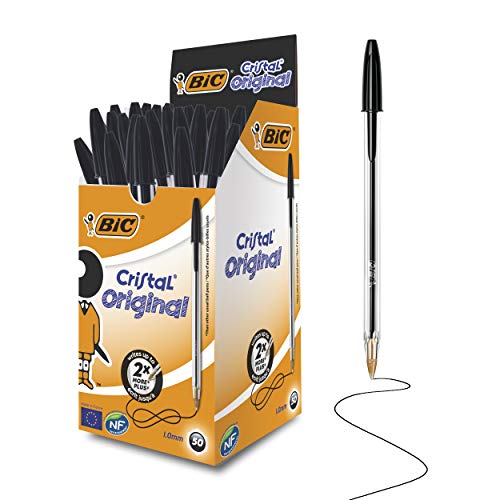 ESFEROGRAFICA BALL POINT BIC CRISTAL PRETO CX 50 UN.