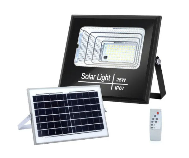 PROJETOR LED IP67 COM PAINEL SOLAR 25W 6500K 270LM