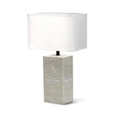 CANDEEIRO DE MESA EM CERÂMICA BRANCO