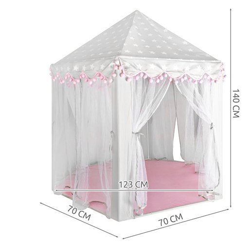 CASTELO / TENDA DE BRINCAR PRINCESA BRANCO ROSA