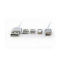 CABO USB 2.0 CARREGAMENTO 3 EM 1 MAGNÉTICO TYPE C + LIGTHING+ MIC