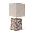 CANDEEIRO DE MESA EM CERÂMICA CASTANHO