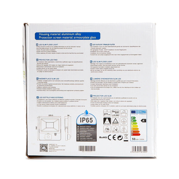 PROJETOR LED IP65 220V 50W C/ SENSOR 6400K 4500LM