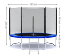 TRAMPOLIM REDONDO 180x183CM COM REDE DE SEGURANÇA