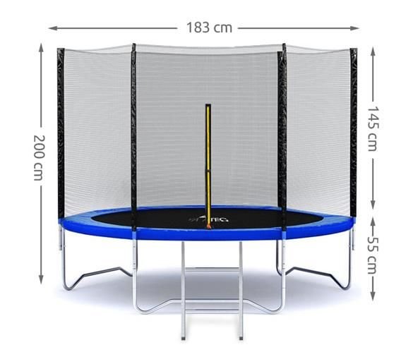 TRAMPOLIM REDONDO 180x183CM COM REDE DE SEGURANÇA